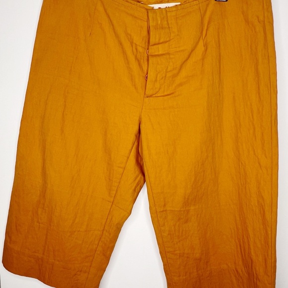 Marni Orange Flat Front Long Bermuda Shorts Size 40 low rise cotton vintage y2k - Picture 2 of 7